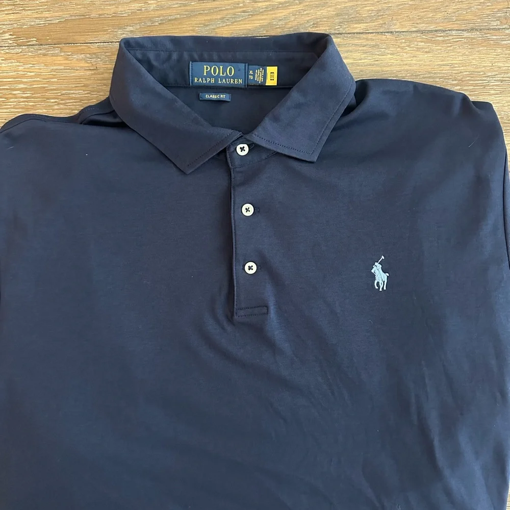 Ralph‎ Lauren Blue Polo Shirt Classic Design Size XL Great Condition